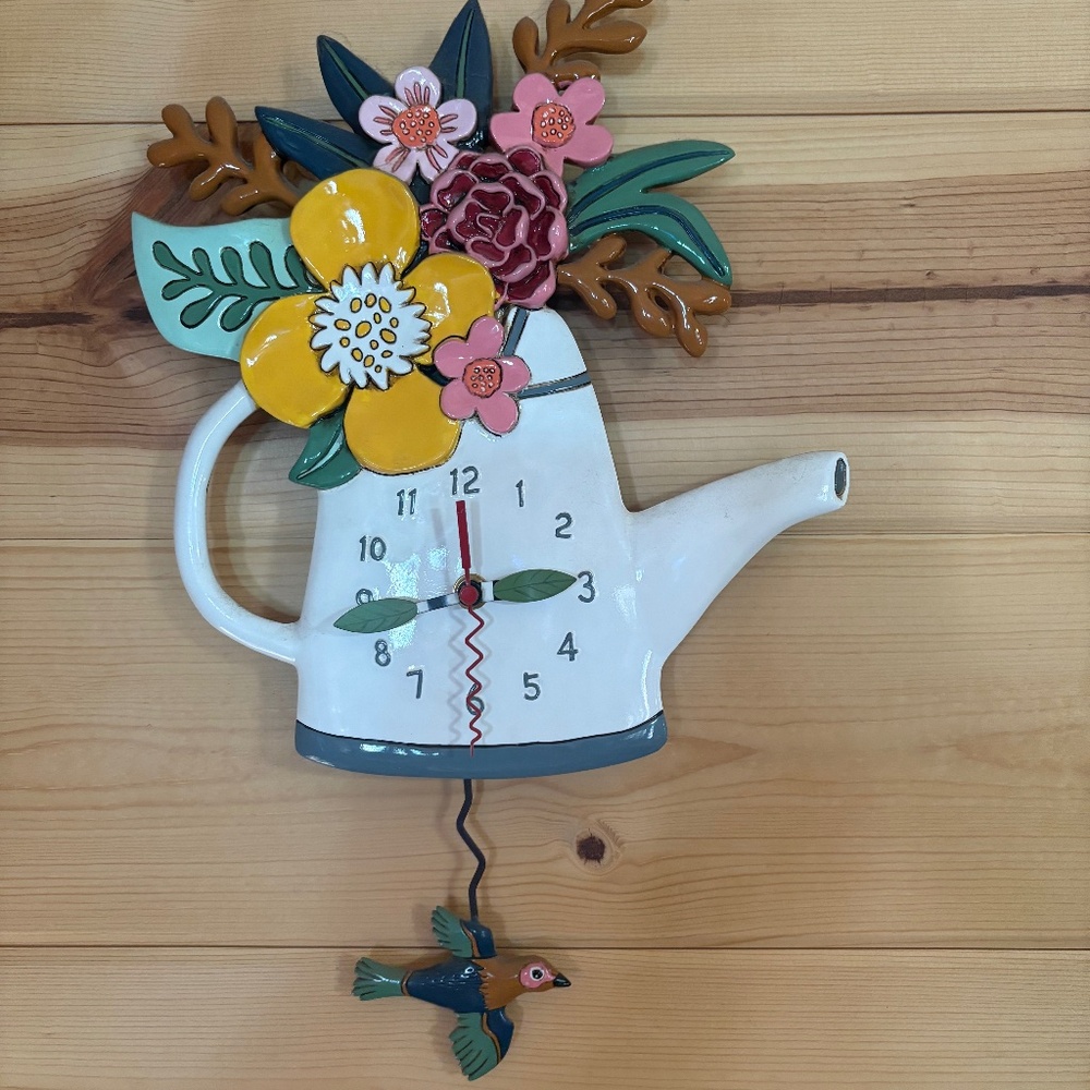 Allen Designs Blossoms Teapot Clock